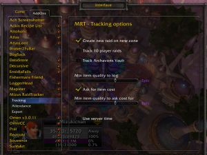 MRT v0.23-Beta – Tracking Options